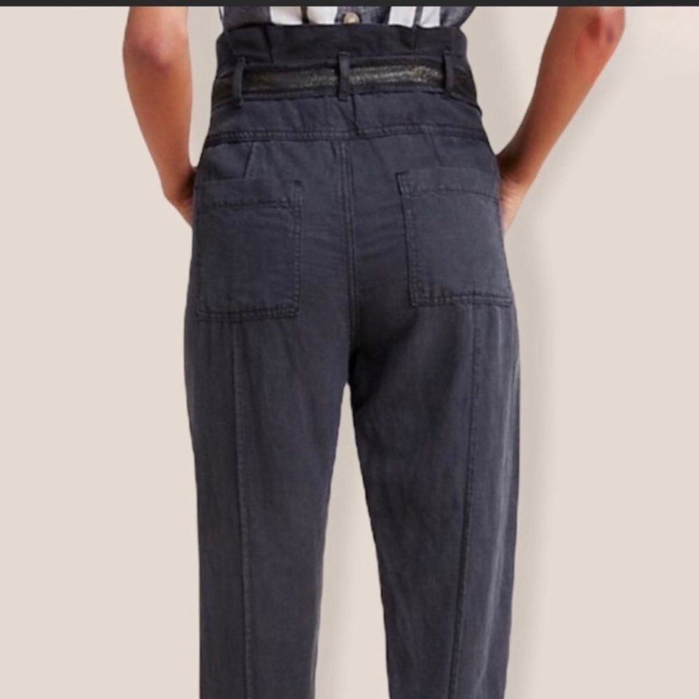EUC Anthropologie Linen Blend Utility Paper Bag Jogger SZ 10. Inseam 13.5”approx - Picture 2 of 12